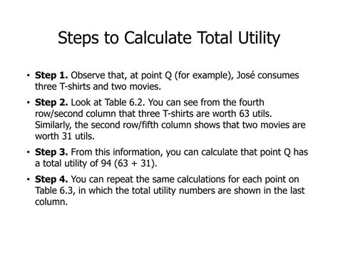 how to calculate total utility.
